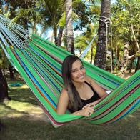 Rede em tecido colorido - Verde México - Ideal para uma pessoa