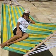 AMANTES DO SOL - Rede com cabos extensores de madeira de 80 cm (Tenda 86433)