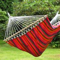 GuatemalaMix Rede em tecido com cabos de Madeira de 140cm