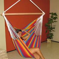 Rede Cadeira suspensa em tecido 100% algodão do Brasil. 