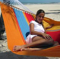 Tenda - Rede de verão com barras redondas de 118 cm de largura.